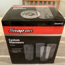 Snap-on Limited Edition Pint Custom Glassware Set of 4 15oz Glasses