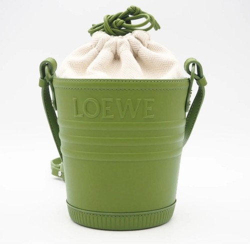 Loewe Bucket Bag Green Leather