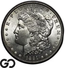 1891 Morgan Silver Dollar Coin, Nice Lustrous Choice BU++ Semi-Better Date