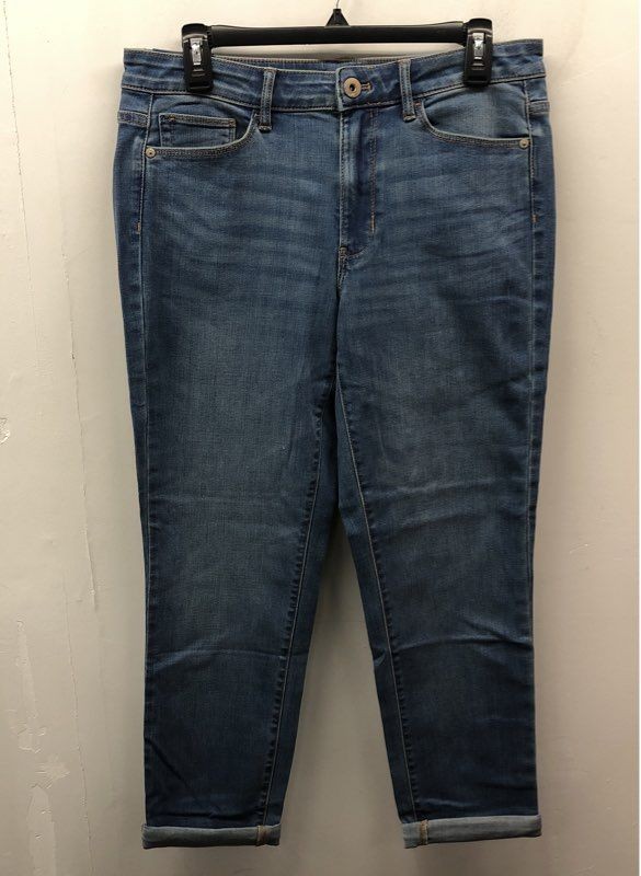 J. Jill Women's Boyfriend Straight-Leg Ankle Jeans Brooklyn Blue NWT Size 10