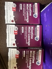 Lot Of 3 ( Total 60 ) 4 Mg Nicotine Mini Lozenges, Cherry ice Flavor, Exp 03/27
