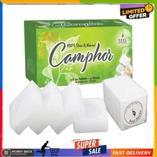 56g Natural Camphor Tablets – Soul Sticks Camphor Blocks (Pack of 12)