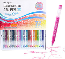 Glitter Gel Pens for Adult Coloring, 72 Colors Special Shining Multi Glitter Gel