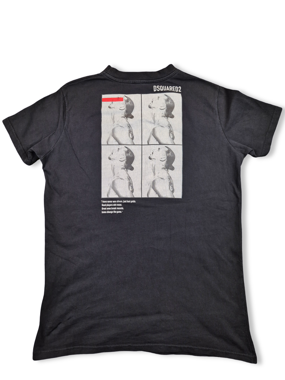 T shirt uomo nera logo Dsquared2 Ibrahimovic lusso rara taglia M Y2K maglia