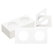 2 x 2 Coin Flips, 100 Pack 31.5mm Cardboard Coin Holder Paper Coin Holders