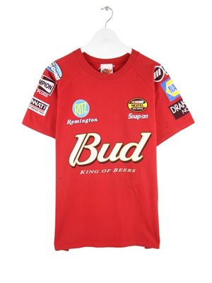 Nascar 90s Vintage Dale Earnhardt Budweiser Print T-Shirt Rot XL Herren
