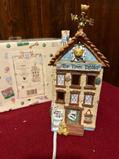 Cherished Teddies Town The Town Tattler Lighted Building 1998 w/ Box