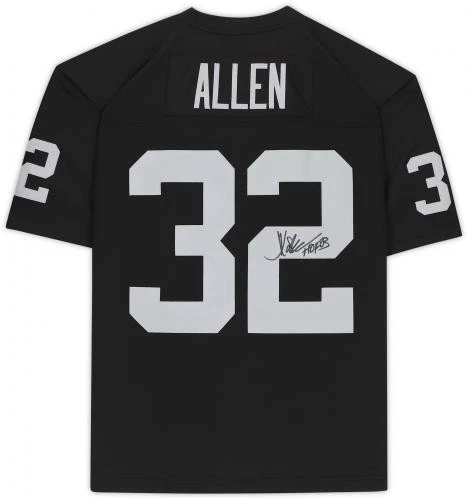 Camiseta deportiva negra firmada por Marcus Allen Vegas Raiders de FRM Mitchell&Ness Rep con "HOF 03" Foto 2 de 4