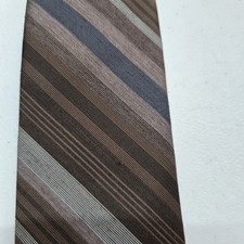 Vintage Andhurst Custom Collection Mens Neck Tie Brown Multicolors Striped