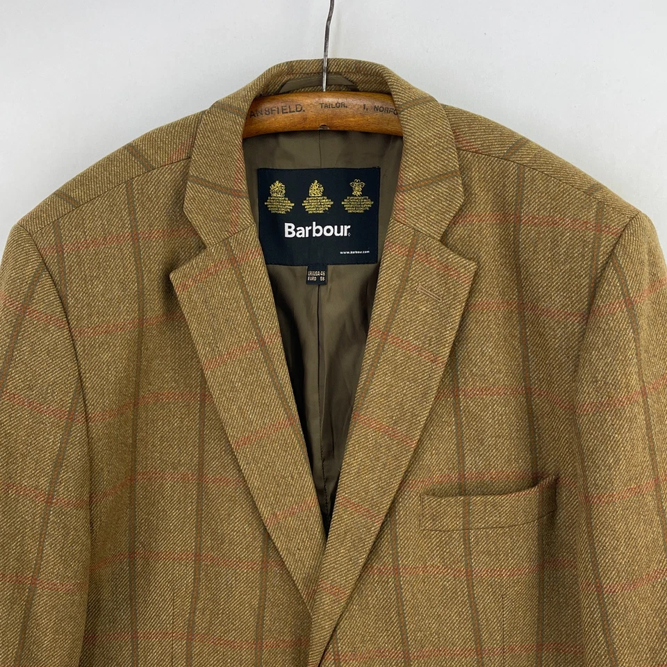 Barbour Country Tweed Jacket Mens 46R Brown Shooting Hunting Hacking Blazer - Image 3 of 4