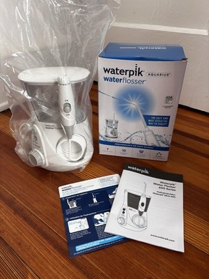 SEALED Waterpik Aquarius Water Flosser WP-660C White 7 Tips 10 Pressure New