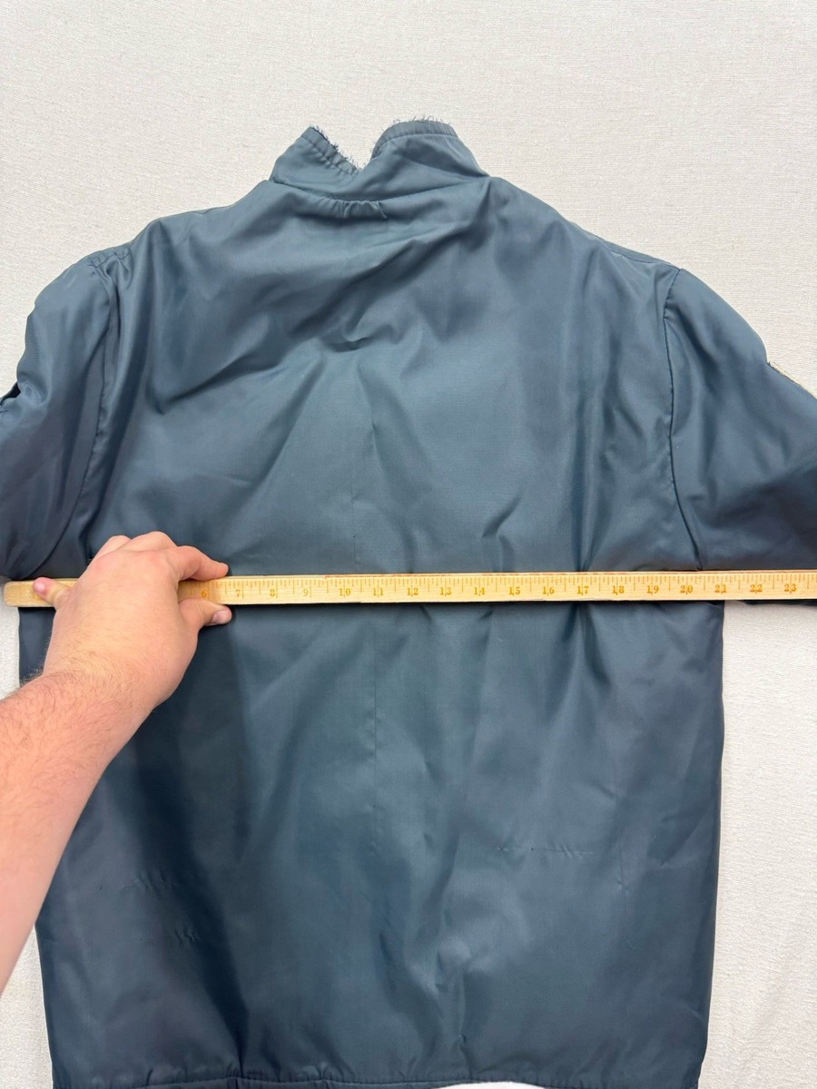 Vintage Bell System Blue, Yellow, White Fleece Lined Racing Jacket