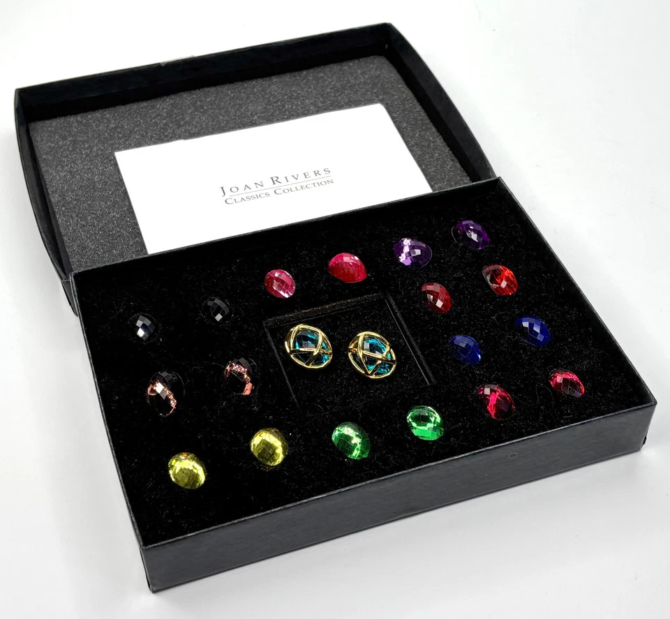 Juego de Pendientes Intercambiables JOAN RIVERS Colecciones Clásicas Post/Stud - Como Nuevo Foto 4 de 4