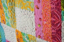 Handmade Bright Confetti Patchwork Lap Quilt - Vibrant Colorful Throw Blanket