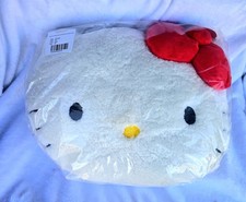Sanrio Hello Kitty Sherpa Plush Pillow 14 Head Bow Soft Decorative Cushion