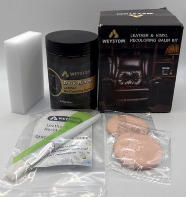 Weystom Leather And Vinyl ReColoring Balm Kit Dark Brown New