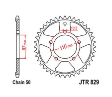 JT Steel Rear Sprocket 530 47T for Suzuki Katana 600/Katana 750/GSXR1100