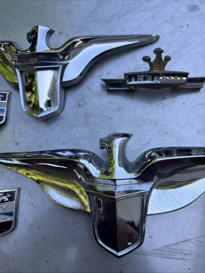 Chrysler Crown Imperial 1955-1956 parrilla y emblema de maletero calidad original del conductor Foto 3 de 4