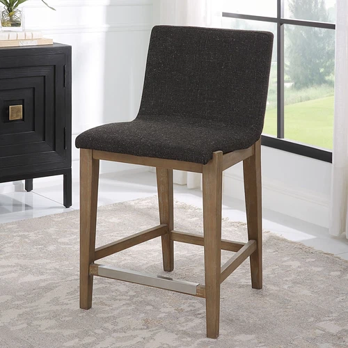 Uttermost Klemens Chocolate Counter Stool - Picture 1 of 6