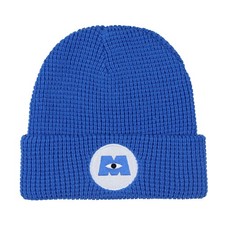 Disney Monsters Inc. Beanie Embroidered Logo Patch Adult Waffle Knit Winter Hat