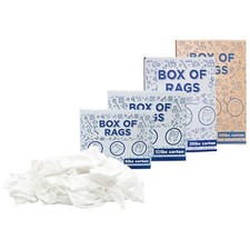 100 Cotton White Knit T-Shirt Rags Boxes, Multipurpose Cleaning  Wiping Cloths