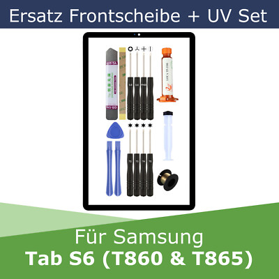 Ersatz Glas für Samsung Tab S6 (T860/T865) Display Touchscreen Scheibe + UV Set