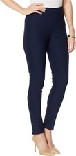 DG2 Diane Gilman ShapeTech Pull-On Slim Pant Navy PXS NWOT 780 