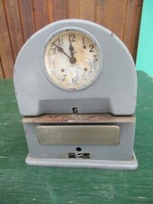 Vintage SIMPLEX Punch Clock Time Recorder GRE...
