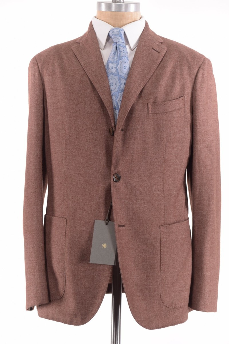 Boglioli NWT K. Jacket / Sport Coat Sz 44R Rusty Salmon Cashmere