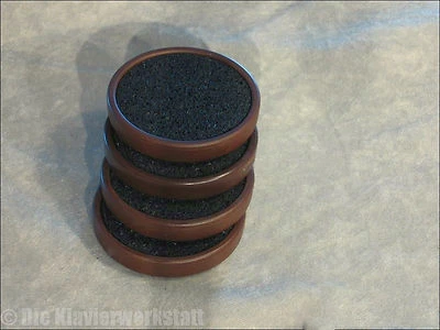4 Untersetzer Klavier braun schalldämmend Iso Floor hochwertig 70mm  - Bild 1 von 3