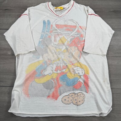 Vintage 70s Mickey Minnie Mouse sleep T-Shirt THRASHED thin faded READ 21x29