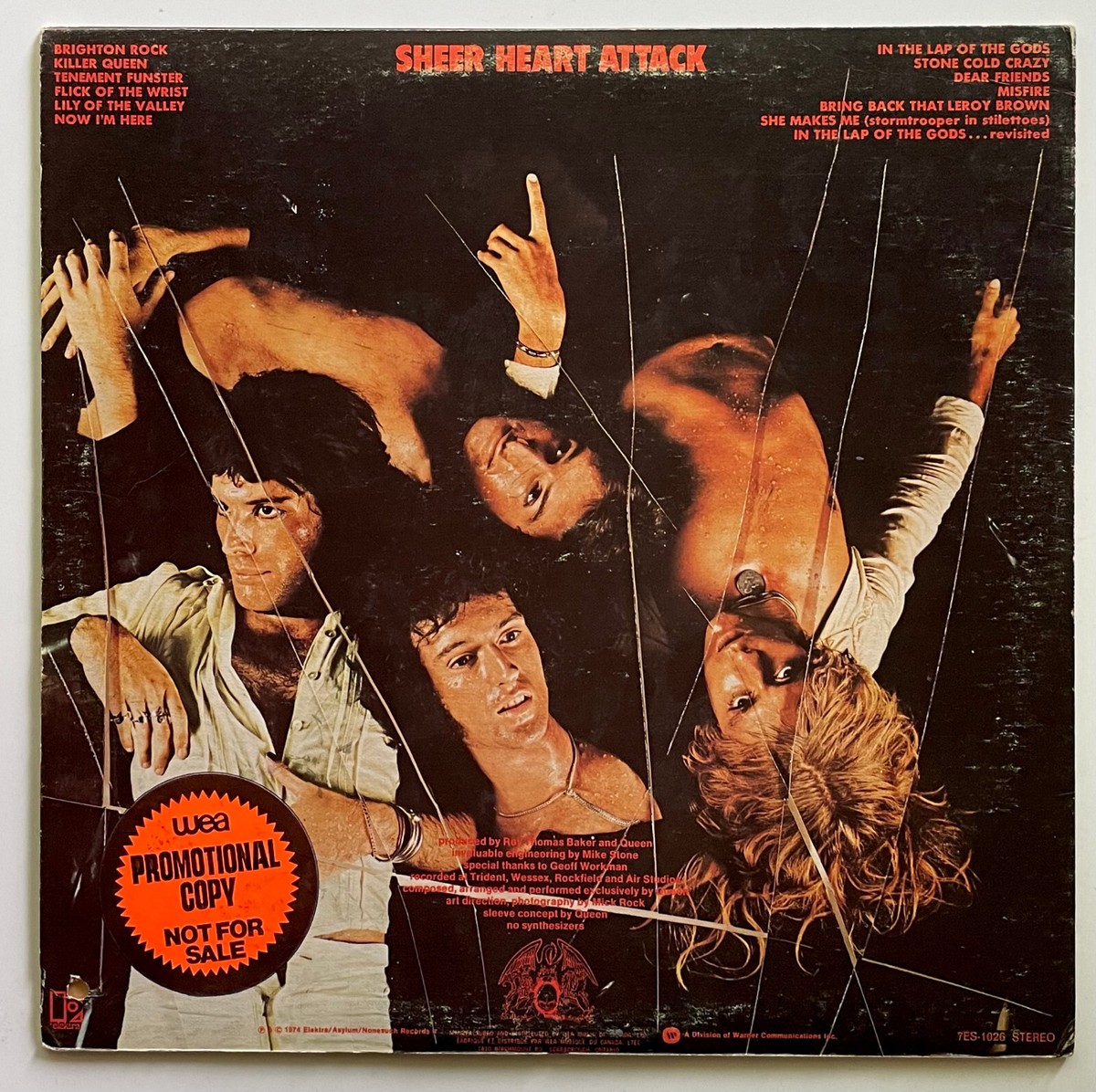Queen Sheer Heart Attack レコード ORIGINAL Vtg 1974 QUEEN Album SHEAR HEART ATTACK Record Lp