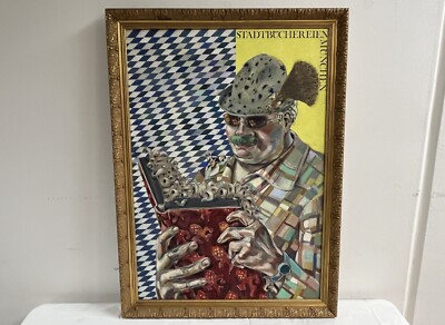 Stadtbücherei München Gemälde Öl Acryl auf Leinwand - Donald Büscher München - C