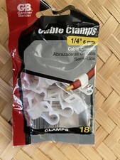  18-Pk Gardner Bender Cable Clamps Plastic Black 1/4" 6mm PPC-1525UVB