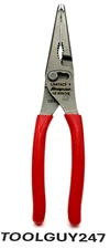 SNAP ON TOOLS  USA 9" Talon Grip Long Nose Slip Joint Pliers LN47ACF RED NEW