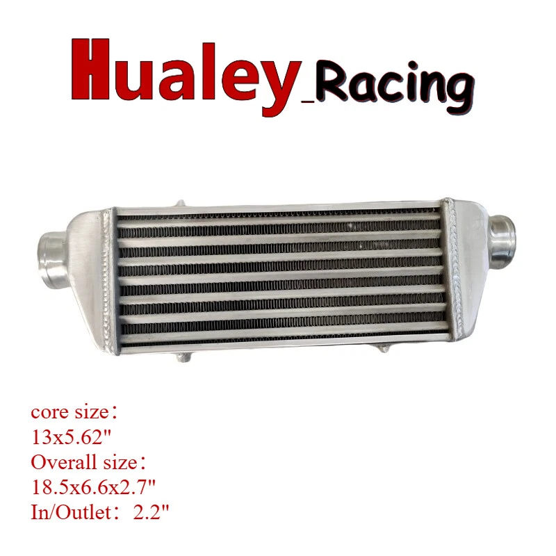 18.5"x6.6"x2.7" FMIC UNIVERSAL ALUMINIO TURBO INTERCOOLER 2.2" tubo de entrada/salida Foto 2 de 4