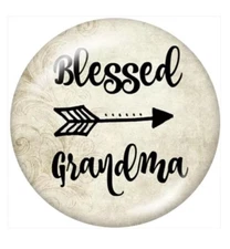Snap Jewelry Blessed Grandma Glass 18-20mm Fits Ginger Charms Accessories New