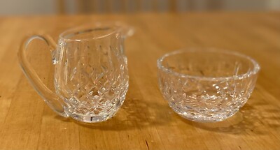 Waterford Cut Crystal Lismore Cream and Sugar Bowl Set MWT
