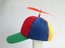 ADULT PROPELLER BEANIE HAT CLOWN COSTUME BASEBALL COPTER HELICOPTER BALL CAP