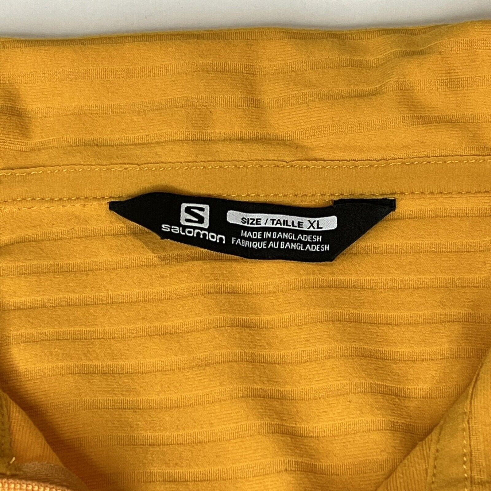 Salomon donna pullover maglietta manica lunga oro giallo abbigliamento attivo top 1 4 cerniera