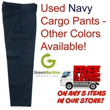 Used Uniform Work Pants Cargo Cintas Redkap Unifirst G&K Dickies and others NAVY