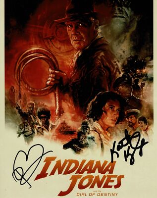 Phoebe Waller-Bridge Kathleen Kennedy SIGNIERTES 10X8 Foto Indiana Jones Echtheitszertifikat (5577)