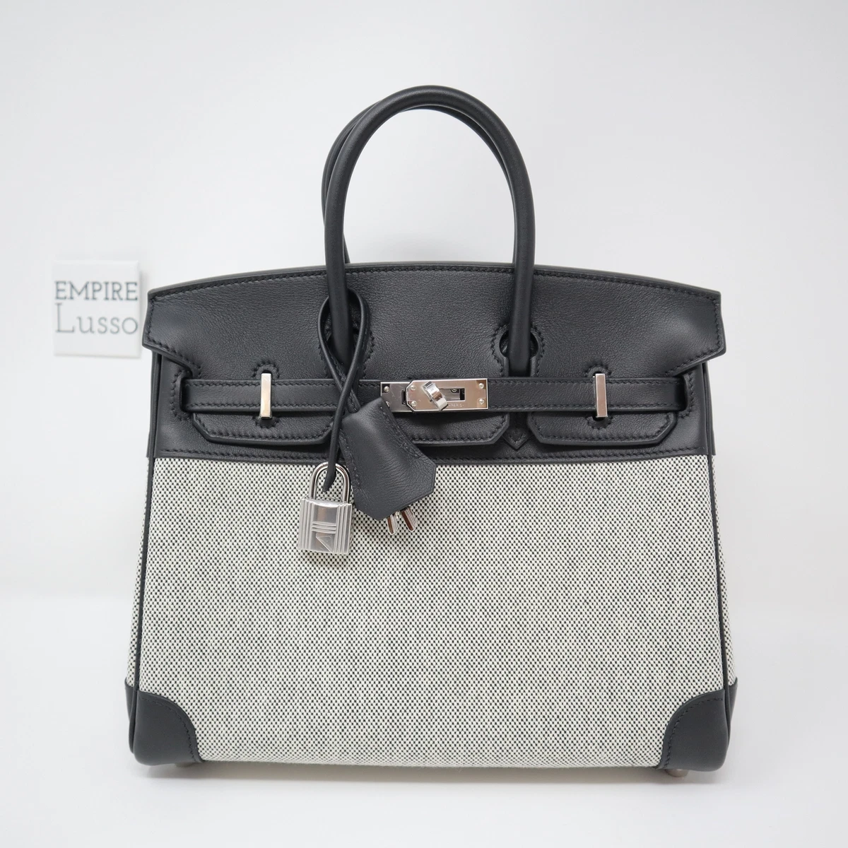 Hermes Birkin Handbag Grey Swift With Gold Hardware 25 Auction