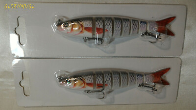 5 x 2 SWIMBAIT BAIT for SPINNING TROUT PIKE BASS PERCH LAKE SEA - 19gr -14cm