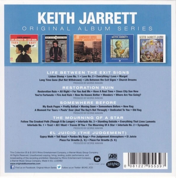 Keith Jarrett Original Album Series 5-CD NEW SEALED 2015 Jazz Restoration Ruin+ - Image 2 of 4