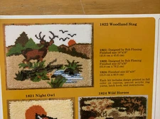 Creative Circle Latch Hook Kit Woodland Stag 1824 New 22”x30” VTG 1979