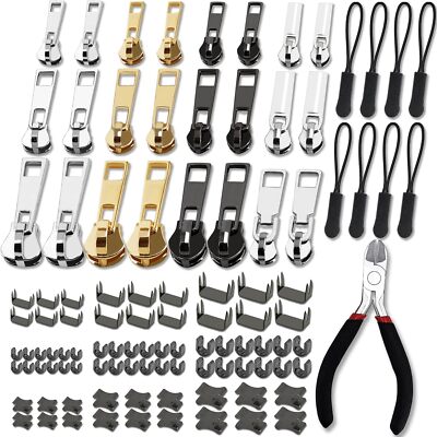 Haraqi Zip Repair Kit105tlg, Zip Repair Set, Zipper Pull Replacement, Zipper Fix