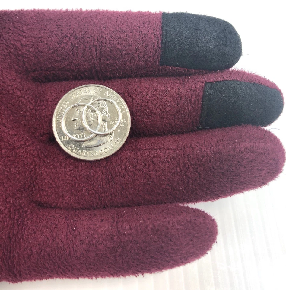 Aro anillo nariz delgada plata esterlina con bisagras 10 mm 3/8"/Aretes de Plata Nariz Moda Foto 4 de 4