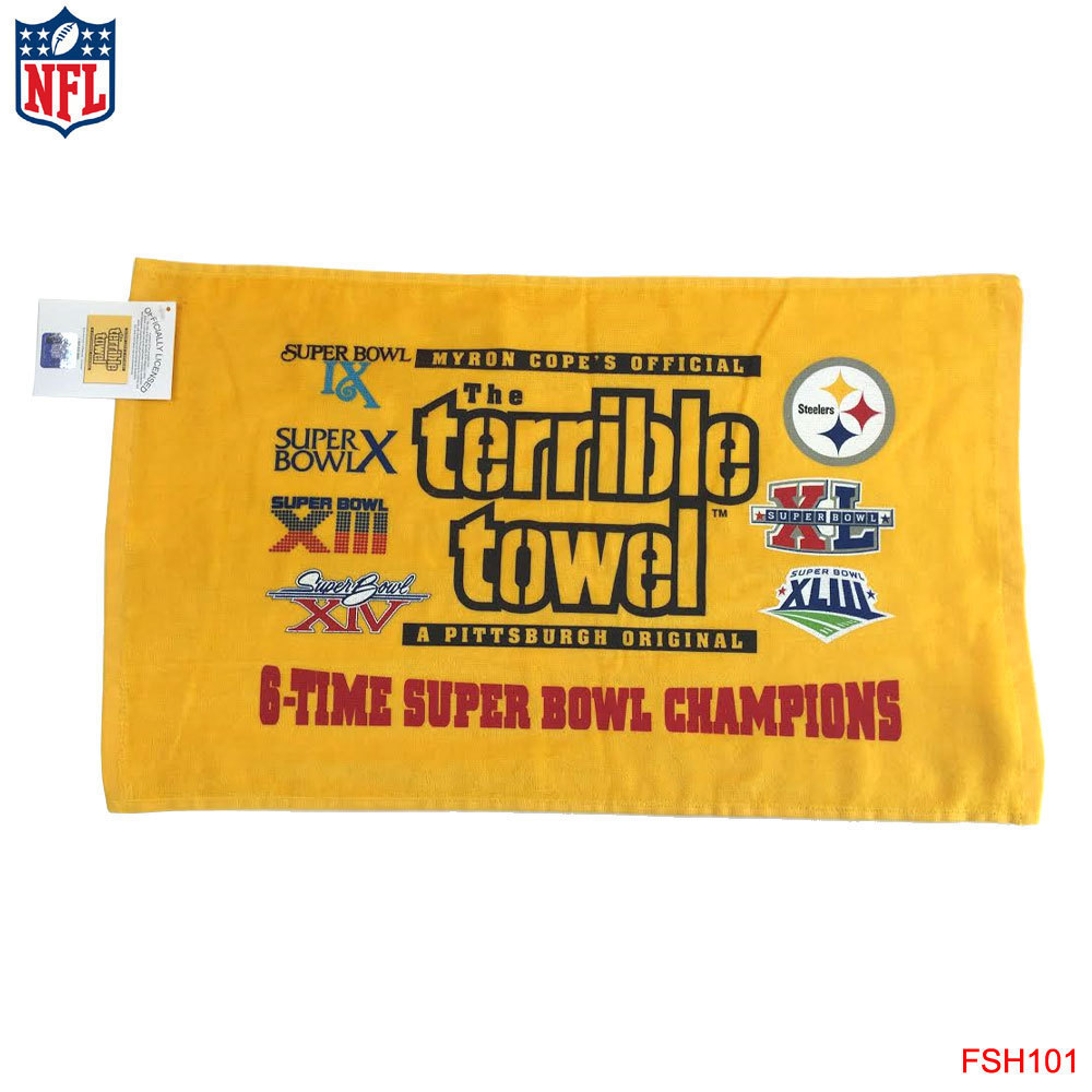 NWT Original Pittsburgh Steelers 6x Champ Terrible Towel Myron Cope's Official