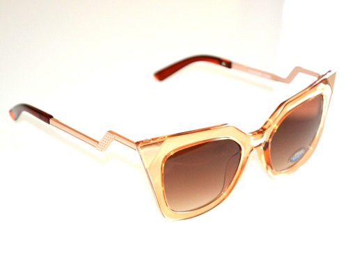 OCCHIALI da SOLE donna BEIGE ORO lenti occhi di gatto sunglasses gafas E50  | eBay